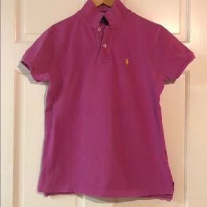 Ralph Lauren Classic Fit Mesh Polo Shirt magenta